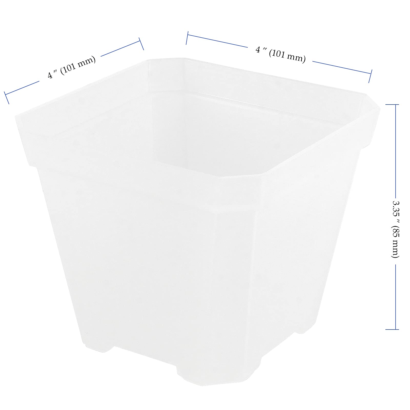 Amazon.com: HEIHAK 40 PCS 4 Inches Plastic Square Nursery